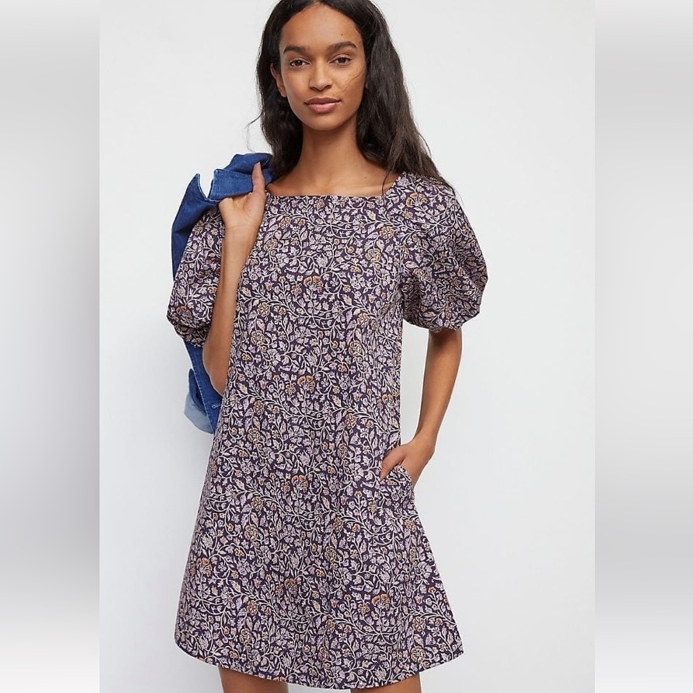 Purple floral dress